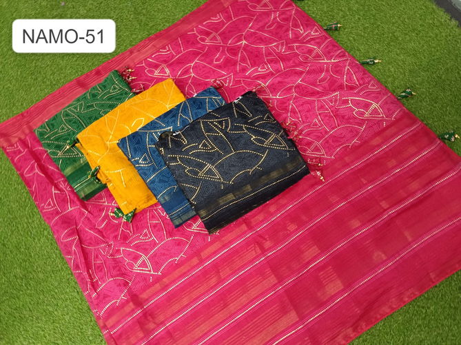 Namo 51 By Kalpatru Cotton Designer Work Sarees Wholesale Shop In Surat